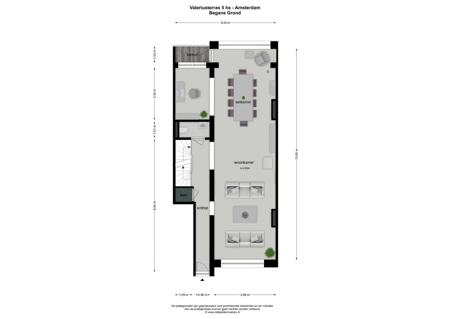 Valeriusterras 5 hs - Begane grond
