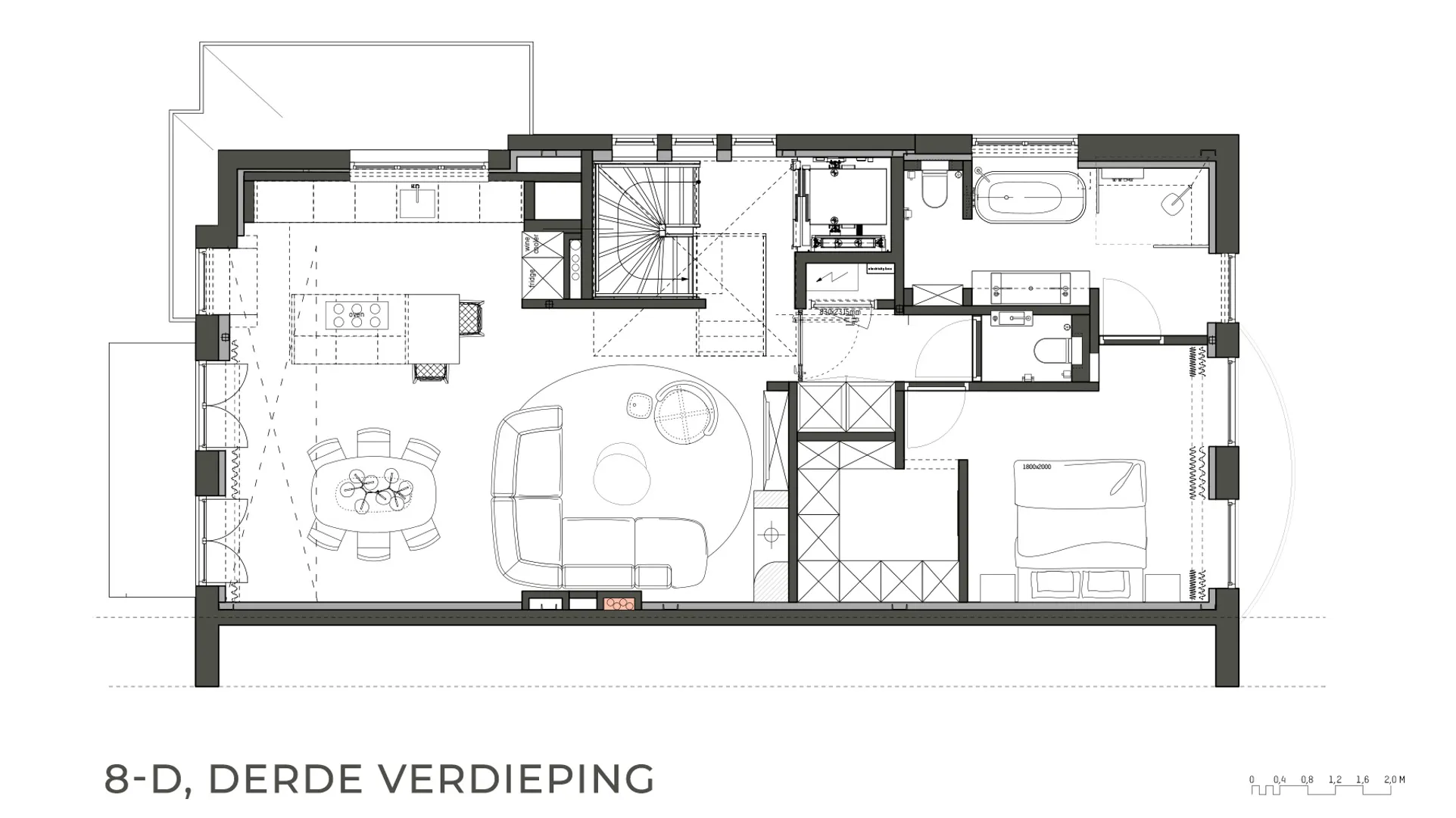 8-D, derde verdieping
