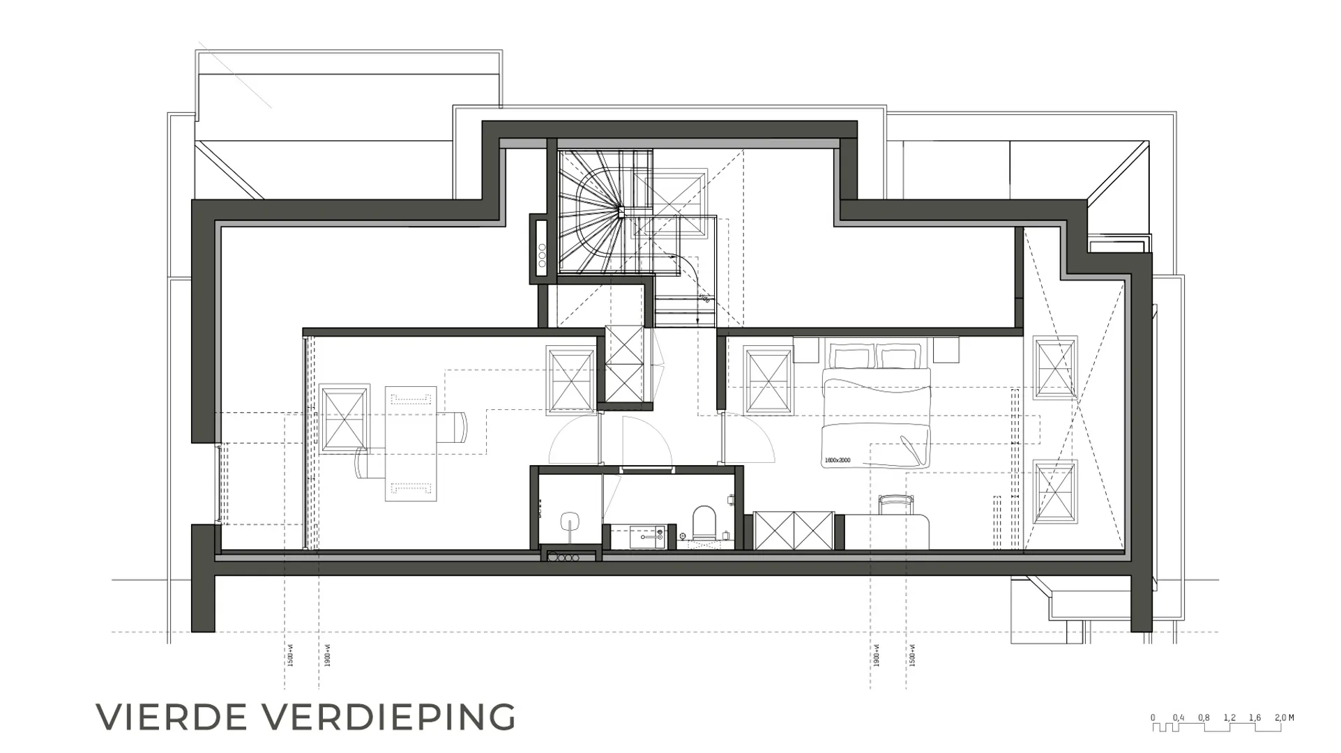 Plattegrond vierde verdieping